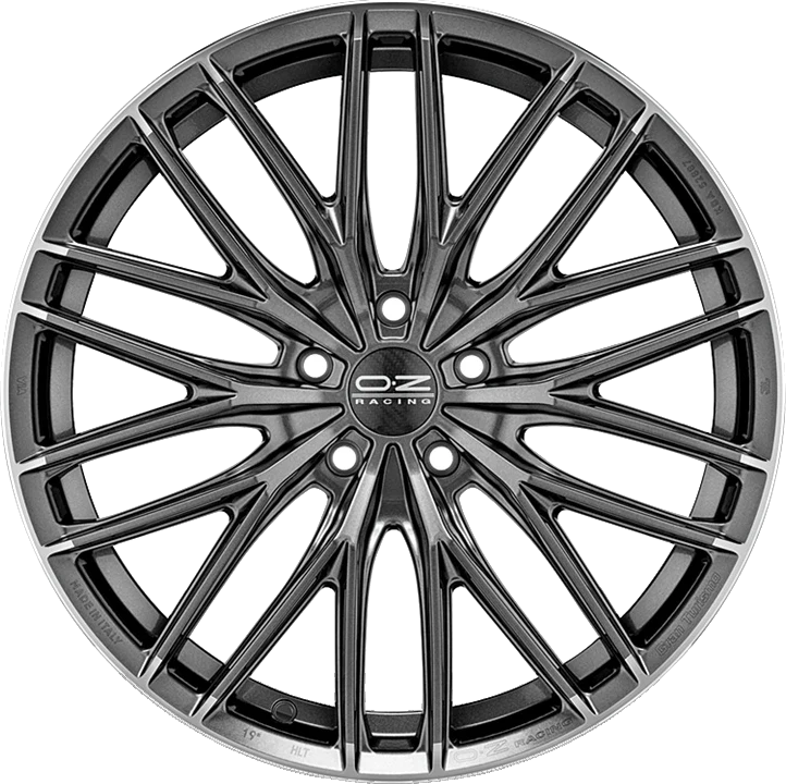 OZ Racing Gran Turismo HLT wheel in Star Graphite Diamond Lip