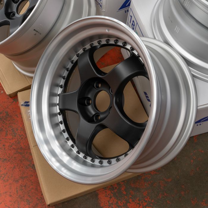 Work Wheels WORK MEISTER S1 3P and wheel in Matte Black With Brushed Lips