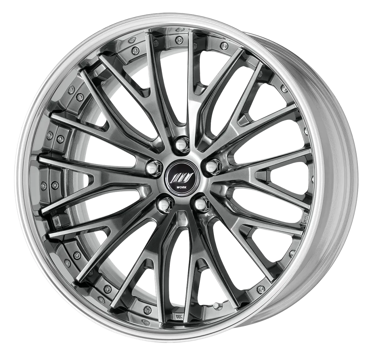 Work Wheels Back Label Zeast Bstx wheel in Brilliant Silver Black