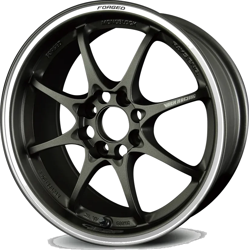 Volk Racing CE28 CLUB RACER wheel in Matte Dark Gunmetal/Rim Flange DC