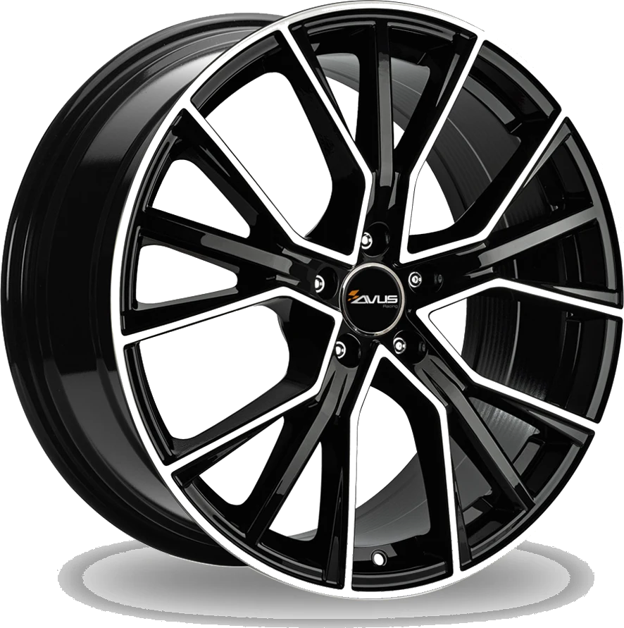 Avus Racing AF18 wheel in Black Polished