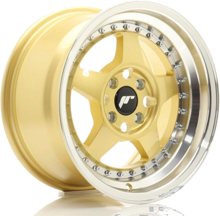 Japan Racing JR-6 wheel in Gold Machined