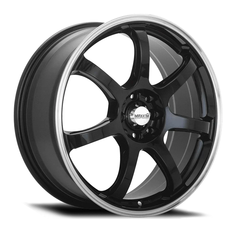 Maxxim Knight wheel in Gloss Black W/ Machined Lip