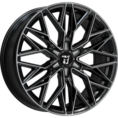 Wolfrace 71 Wolfsburg GT6 wheel in Gloss Raven Black Polished