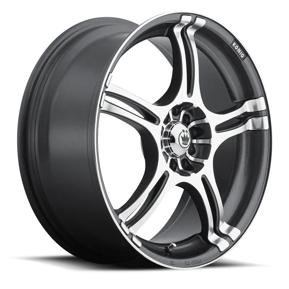 Konig Incident wheel in Graphite / Machined Face