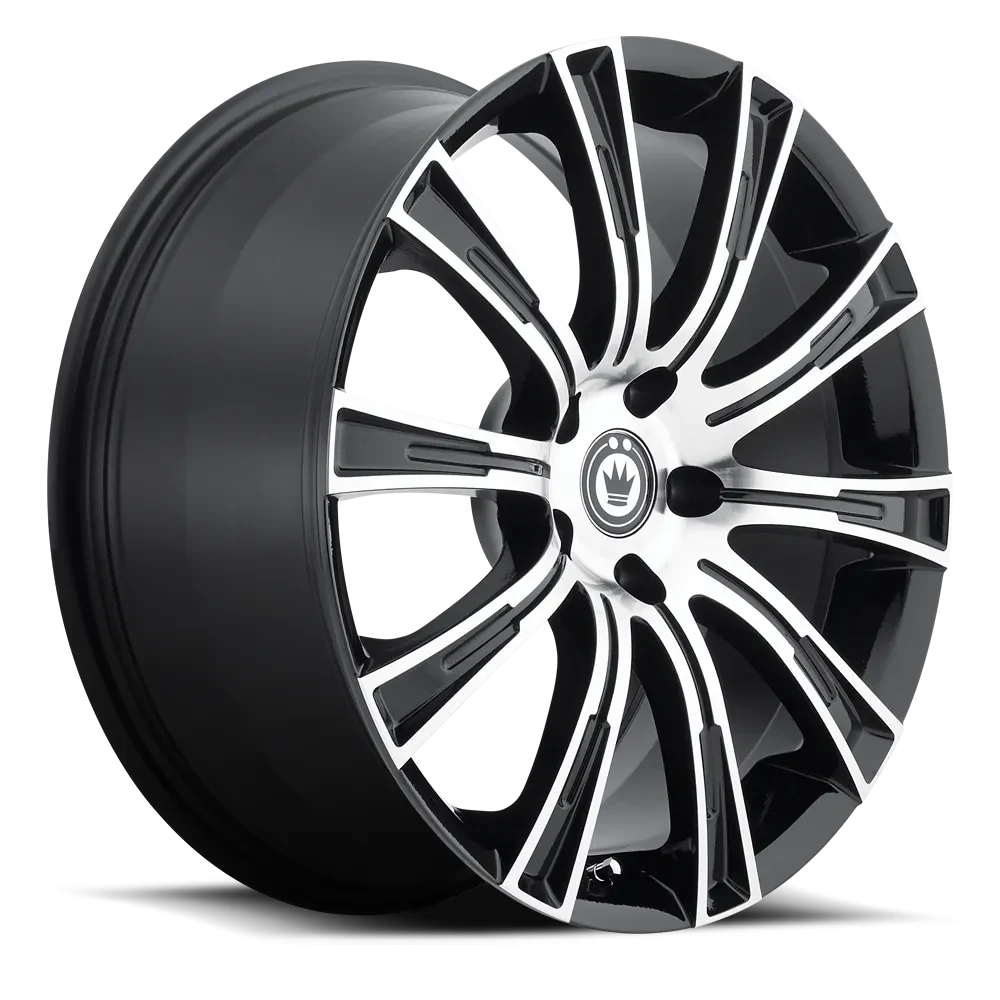Konig Crown wheel in Machined Face / Gloss Black